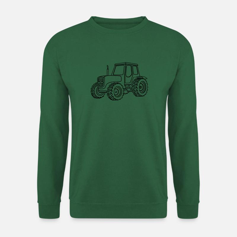 Traktor, schwarz - Unisex Pullover - Grün