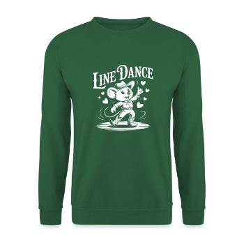 Line Dance Maus lustige Maus tanzt Linedance - Unisex Pullover - Grün - Vorne