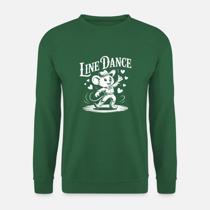Line Dance Maus lustige Maus tanzt Linedance - Unisex Pullover - Grün
