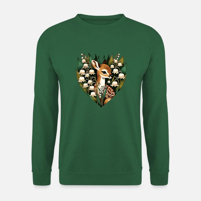 Maiglöckchen-Rehkitz - Unisex Pullover - Grün