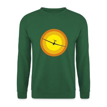 segelflugzeug und sonne - Unisex Pullover - Grün - Vorne