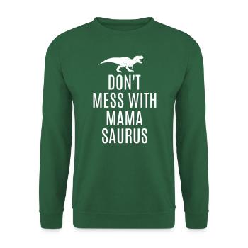 Meilleur maman mamasaurus dinosaure drôle maman - Sweat-shirt Unisexe - vert foncé - Devant