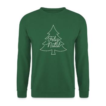 Feliz Natal Tannenbaum Weihnachtsdesign - Unisex Pullover - Grün - Vorne