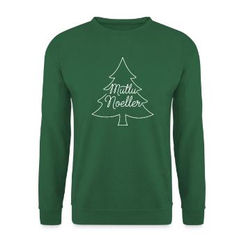 Mutlu Noeller Tannenbaum Weihnachtsdesign - Unisex Pullover - Grün - Vorne