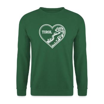 Tirol Herz Alpenweg - Unisex Pullover - Grün - Vorne