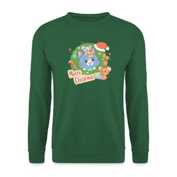 Tom & Jerry Gokko Joyeux Noël - Sweat-shirt Unisexe - vert foncé - Devant