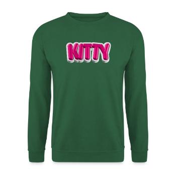 KITTY – 3D-Typografie für Katzenliebhaber - Unisex Pullover - Grün - Vorne