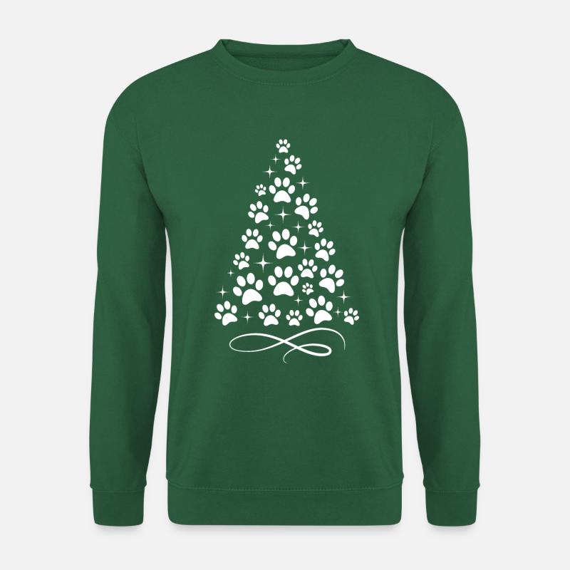 Paw Print Christmas Tree - Unisex Sweatshirt - green