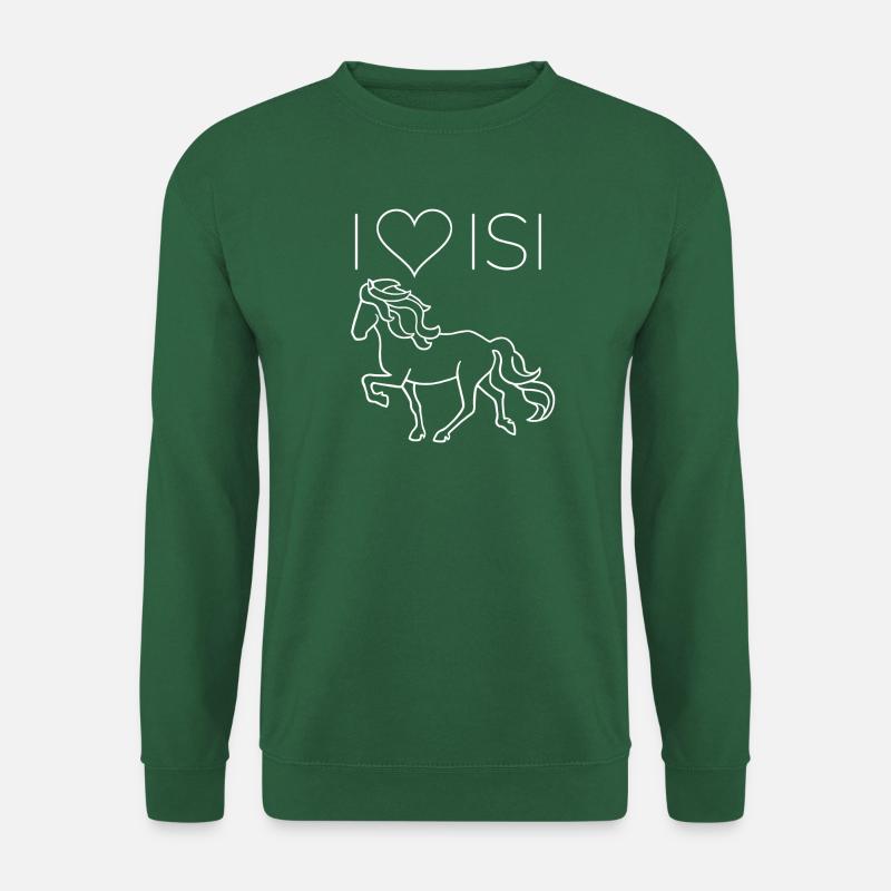 I love Isi, weiß - Unisex Pullover - Grün