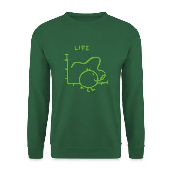 life statistics - Unisex Sweatshirt - green - Front