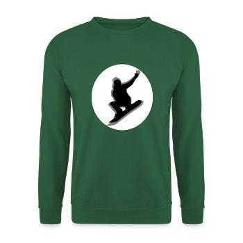 Snowboard Snowboarder - Unisex Pullover - Grün - Vorne