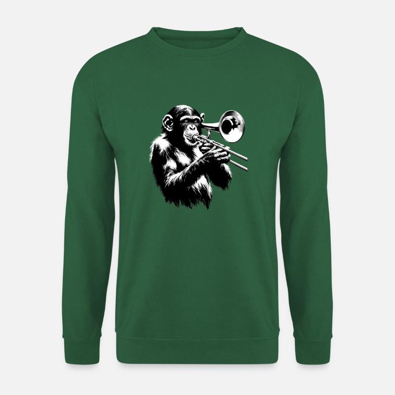 Monkey Orchestra Trombone - Unisex Sweatshirt - green