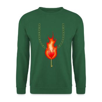 Halskette - Unisex Pullover - Grün - Vorne