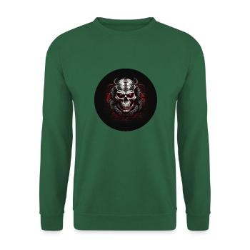 Crâne décoratif avec serpents - Sweat-shirt Unisexe - vert foncé - Devant