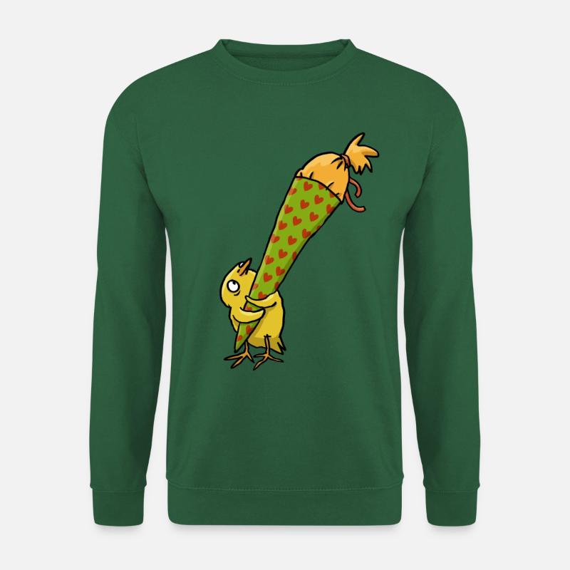 Chicks with school cone - Unisex Sweatshirt - green
