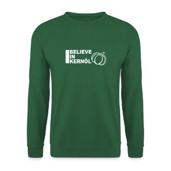 I believe in Kernöl - Unisex Pullover - Grün - Vorne