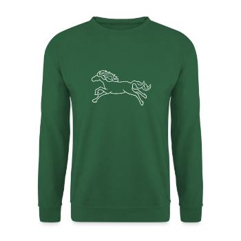 Gallop, white - Unisex Sweatshirt - green - Front
