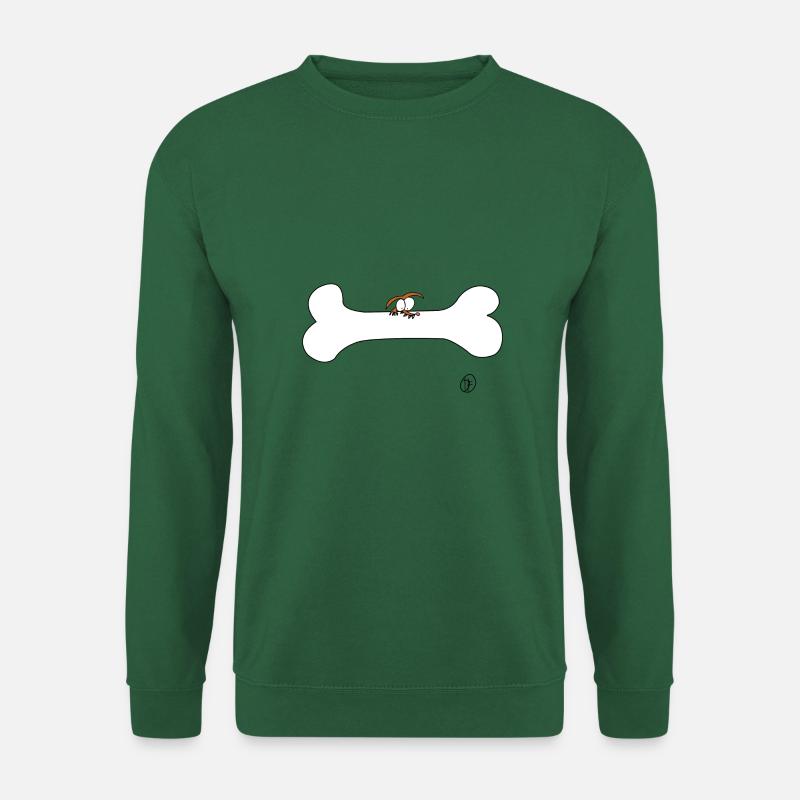 Hund mit Knochen - Unisex Pullover - Grün