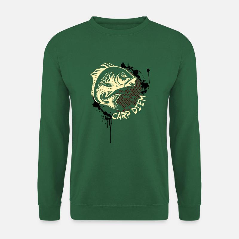 Karpfen Angeln Carp Diem - Unisex Pullover - Grün