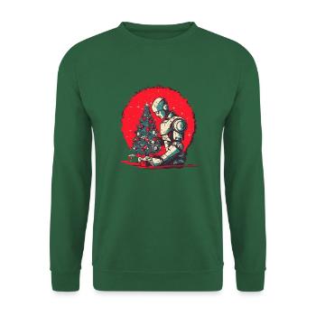Weihnachtszeit-Cyborg - Unisex Pullover - Grün - Vorne