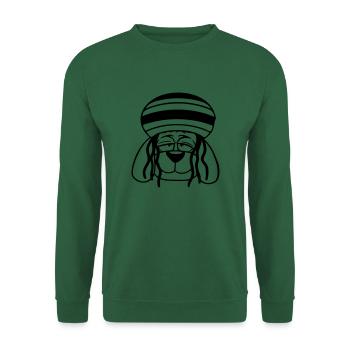 Dog Reggae Dreadlocks Hat Chill Relaxed Cool - Unisex Sweatshirt - green - Front