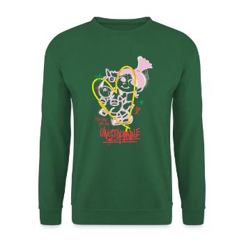 Minions Agnes With Unicorn Fluffy Unstoppable - Unisex Sweatshirt - green - Front
