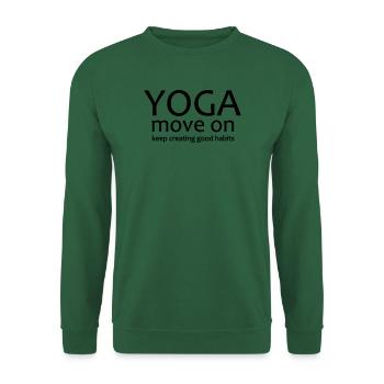 Yoga Shirt Move On Good Habits, Spiritual Wisdom - Unisex Pullover - Grün - Vorne
