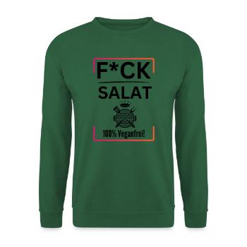 FCK Salat-100% Veganfrei-BBQ FCK Salat - Unisex Pullover - Grün - Vorne
