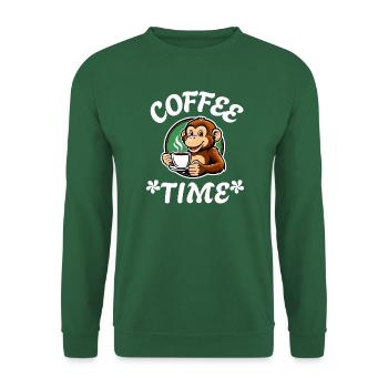 coffee time - Sweat-shirt Unisexe - vert foncé - Devant
