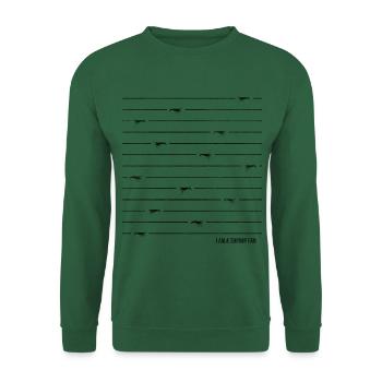 Shrimp - Shrimp fan Stripes - Sweat-shirt Unisexe - vert foncé - Devant