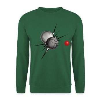 Boules au fer - Sweat-shirt Unisexe - vert foncé - Devant