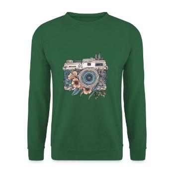Cool Vintage Retro Camera Boho Style - Unisex Sweatshirt - green - Front