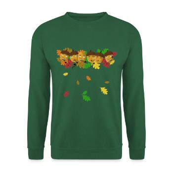 Eicheln Herbst - Unisex Pullover - Grün - Vorne