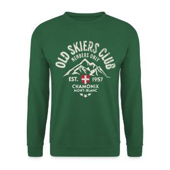 Old skiers club Chamonix - Unisex Sweatshirt - green - Front