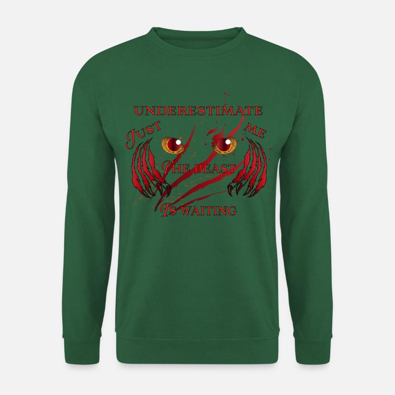 the beast is waiting - Monster Gruselig - Unisex Pullover - Grün