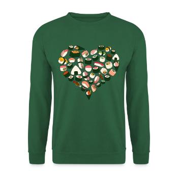 sushi love - Unisex Sweatshirt - green - Front