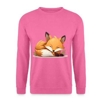 Süßes schlafender Fuchs für Waldtier Fans - Unisex Pullover - Pink - Vorne