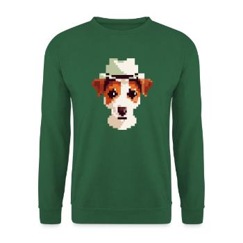 Jack Russell Terrier Pixel Art Amoureux des chiens Pupp - Sweat-shirt Unisexe - vert foncé - Devant