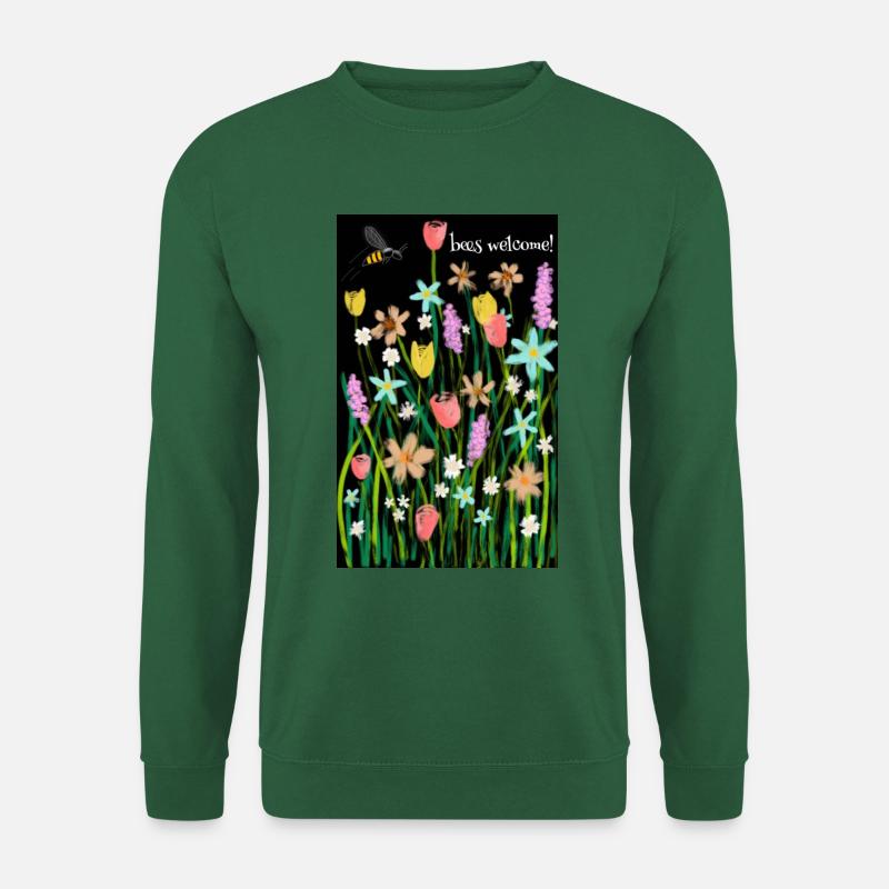 Bee Dream- Bees welcome! - Unisex Sweatshirt - green