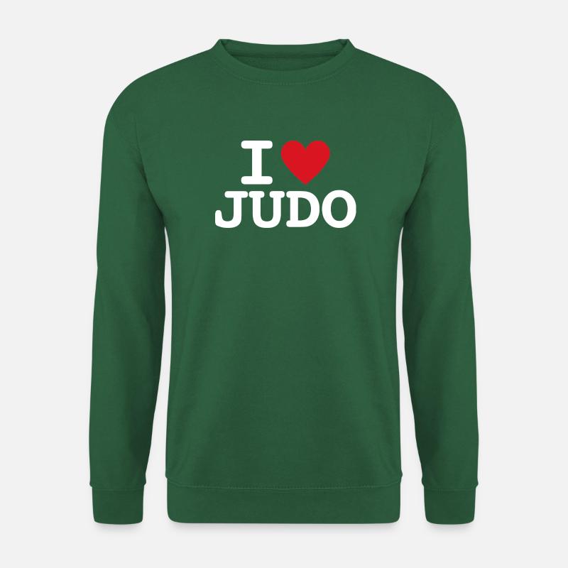 I LOVE JUDO (White) - Unisex Sweatshirt - green