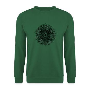 Élégance élégante : Chladni Oscillation Fashion - Sweat-shirt Unisexe - vert foncé - Devant