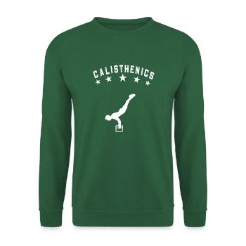 Calisthenics Street Workout Planche Klimmzüge Dips - Unisex Pullover - Grün - Vorne