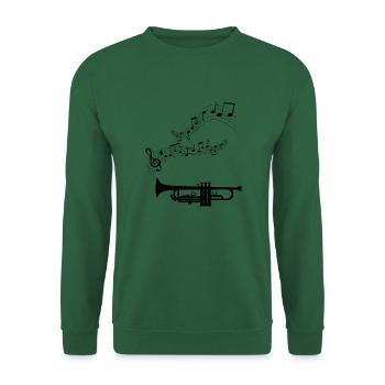 Musique Musique musiciens Clé de partition - Sweat-shirt Unisexe - vert foncé - Devant