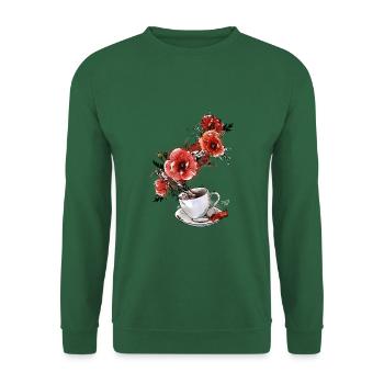 Mohnkaffee - Unisex Pullover - Grün - Vorne