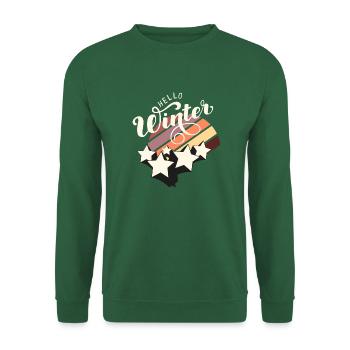 Hallo Winter! Hallo Winter, es ist gerillt. - Unisex Pullover - Grün - Vorne