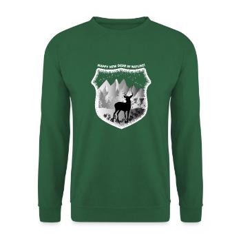 HAPPY NEW DEER IN NATURE! HAPPY NEW DEER! - Unisex Sweatshirt - green - Front
