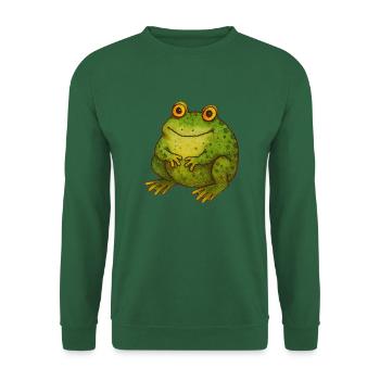 Cute Vintage Green Toad Retro Nature Art - Unisex Sweatshirt - green - Front