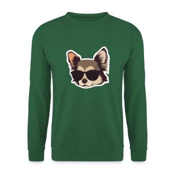 Cool Chihuahua Vintage Hundeliebhaber Puppy - Unisex Pullover - Grün - Vorne
