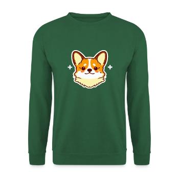 Corgi Kawaii chien amoureux chiot - Sweat-shirt Unisexe - vert foncé - Devant