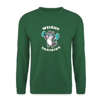 Husky Musculation Chien Cadeau Malamute - Sweat-shirt Unisexe - vert foncé - Devant